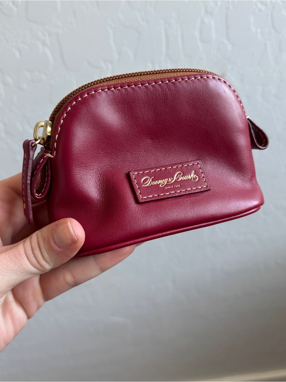 Dooney and bourke tegan satchel red burgundy EUC - Picture 6 of 13
